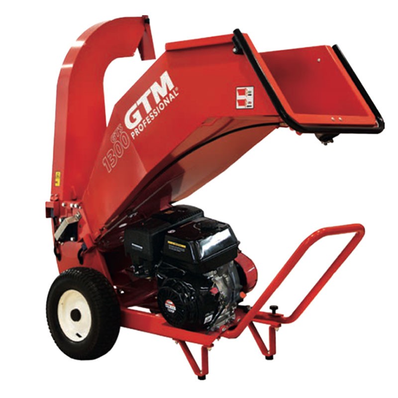 GTM Professional GTS 1300 G - Professional Electric Wood Chipper - Loncin Engine