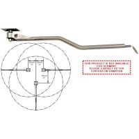 Braccio girevole inox - attacco soffitto