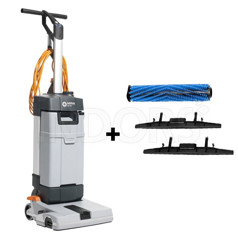 Nilfisk SC100 E Full Package - Vertical Scrubber Dryer - with Carpet Cleaning Kit