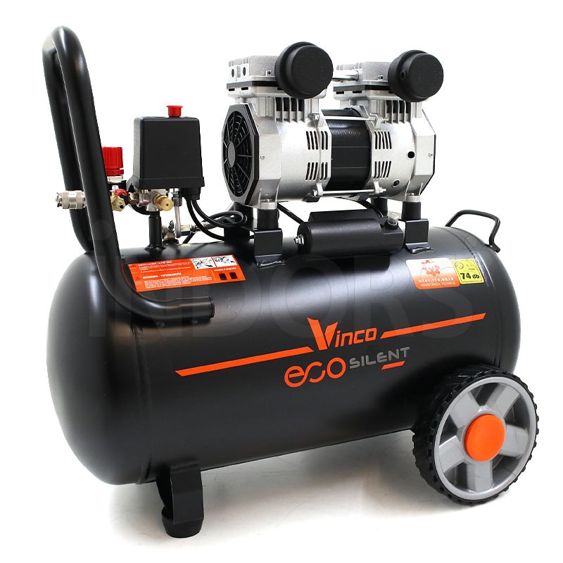 Vinco 60703 - 1.5 HP Silent Oil-Free Compressor