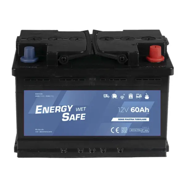 Accu Italia ES12060T 0365106 - 12V 60 Ah Lead-Acid Battery for Electric Vehicles