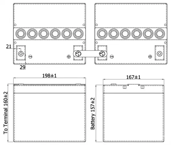 Accu Italia HZY12-44EV 7715120044 - 12V 45.4Ah Gel Battery for Electric and Professional Vehicles