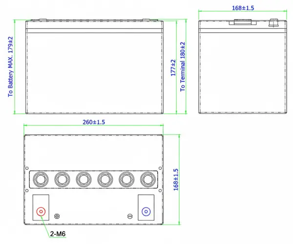 Accu Italia HZY12-60EV 7715120060 - 12V 74.8Ah Gel Battery for Electric and Professional Vehicles