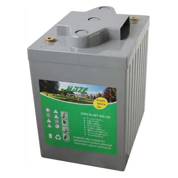 Accu Italia HZY6-225EV 7715060225 - 6V 220Ah Gel Battery for Electric and Professional Vehicles