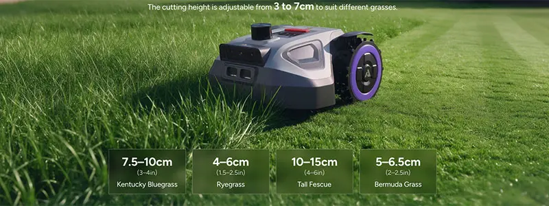 Anthbot M5 Pro - Boundary Wire-Free Robotic Lawnmower with 360° LiDAR + RTK & NetRTK + Dual Vision AI