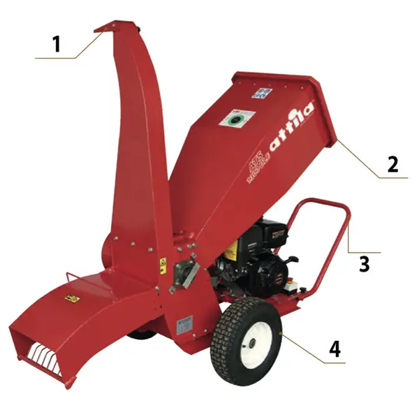 Attila ATS 1300 DLE 064430 - Petrol Wood Chipper with Loncin 420 cc Engine