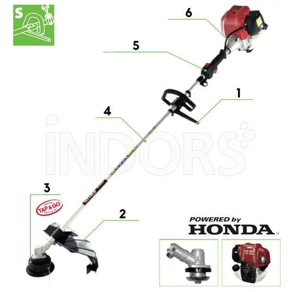 Attila ATH 50-S brush cutter with rigid shaft 28 mm