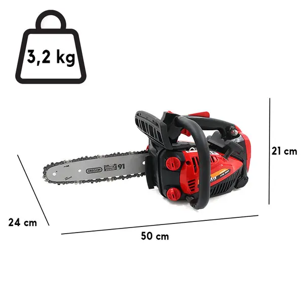 Attila ATM 2825 - 28cc Petrol Chainsaw Dimensions