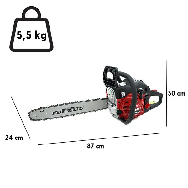 Attila ATM 4645 - Petrol Chainsaw 45.8 cc Dimensions