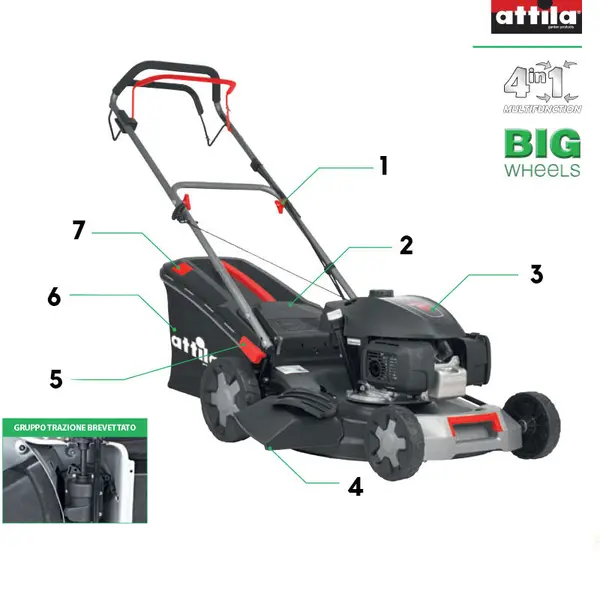 Attila AT 5317 SHQ - Honda Engine Lawnmower