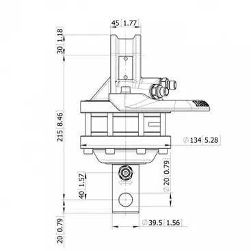 Baltrotors GR10 - 10 kN Rotator for Forestry Grapples - Unlimited Rotation and Flange Included
