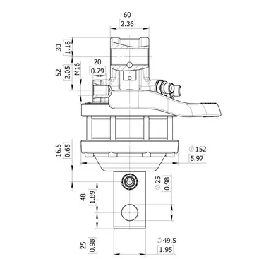 Baltrotors GR30 - 30 kN Rotator for Forestry Clamps - Unlimited Rotation and Flange Included