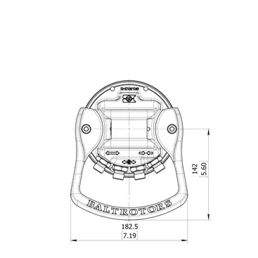 Baltrotors GR30 - 30 kN Rotator for Forestry Clamps - Unlimited Rotation and Flange Included