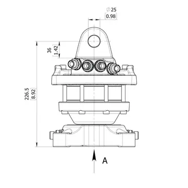 Baltrotors GR30PF - 30 kN Rotator with 4 Hole Flange - for MHS Forestry Clamps