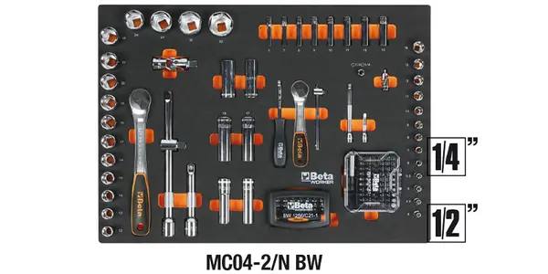 Beta C45PRO X/196UT - 46 cm Workshop Worktop with 196 Tools Included