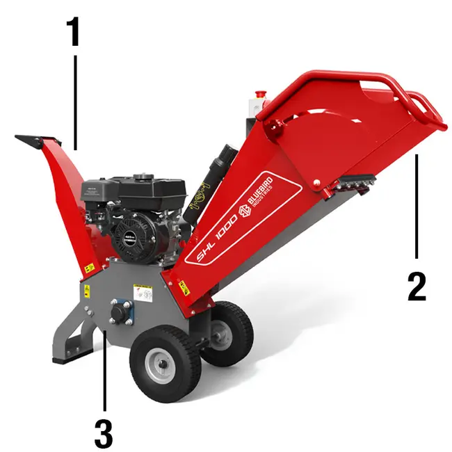 Bluebird SHL 1000 - Petrol Wood Chipper for branches with a max. diameter of Ø 100 mm