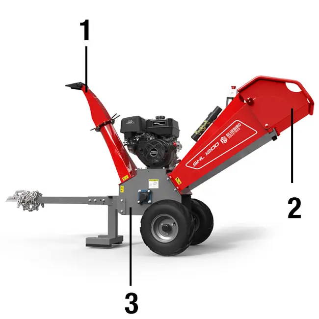 Bluebird SHL 1200 - Petrol Chipper for branches Ø 120 mm