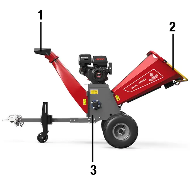Bluebird SHL 1500 - 15 HP Petrol Wood Chipper for Ø 150 mm branches