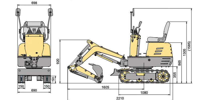 Bluebird MEX 600 - Mini Petrol Excavator