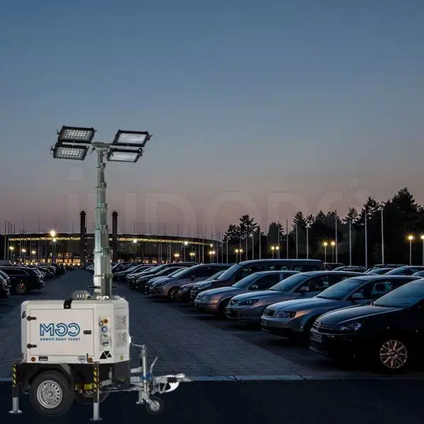 Set CGM AD4-320L AD6-160L ADB4-160L Multi LED Lighting Tower Height 8.5 m with Generator Included