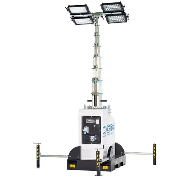 CGM BE Multi LED Light Tower with 8.5 m Telescopic Rod and Illumination up to 5000 m²