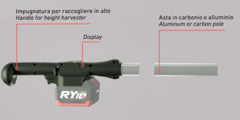 Castellari Vertigo L 18 12 V professional olive harvester