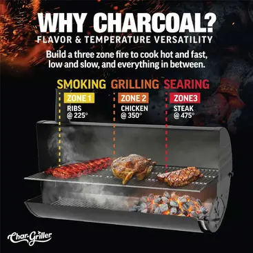 Char-Griller Wrangler Charcoal Barrel Grill 2823 - charcoal barbecue cod. 3100011