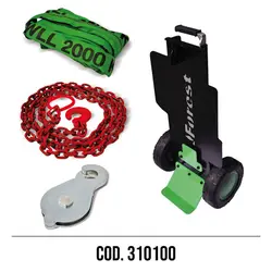 COMPLETE KIT WITH CABLE, CHAIN AND TROLLEY COD. 310100
