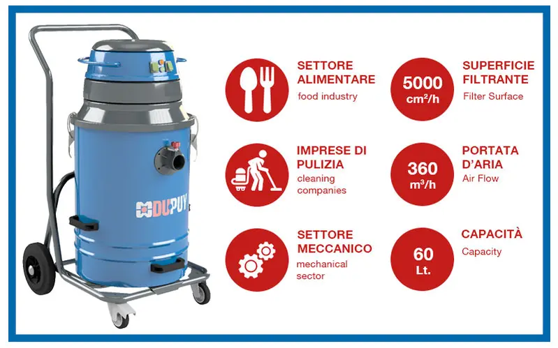WD 3000 DU-PUY Professional Industrial Vacuum Cleaner