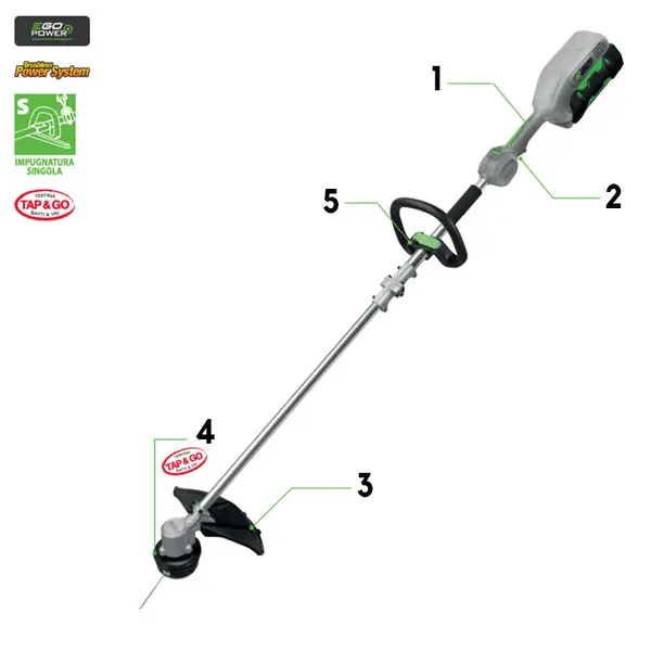 EGO ST1301E-S Brushcutter Kit + 2.5 Ah Battery + Charger