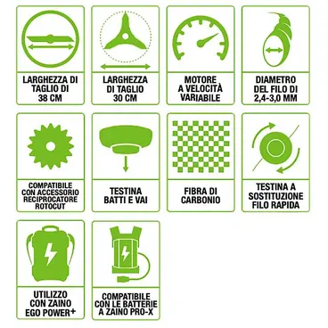 Ego STX3800 - 56V Battery-Powered Brush Cutter Infographics
