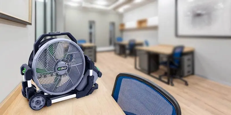 I use the EGO FN1800E - Misting Fan for Cooling up to 50 m²