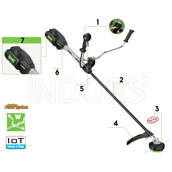 EGO BCX 4500 - Brushcutter with Double Handle