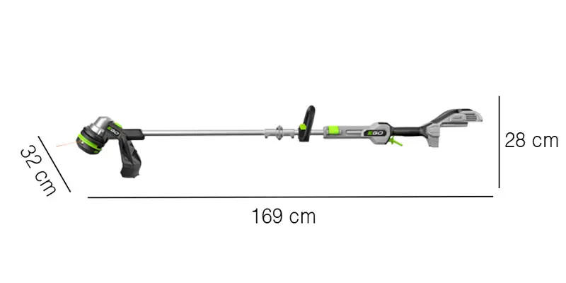 EGO ST 1400 E-ST - Professional Brush Cutter Dimensions