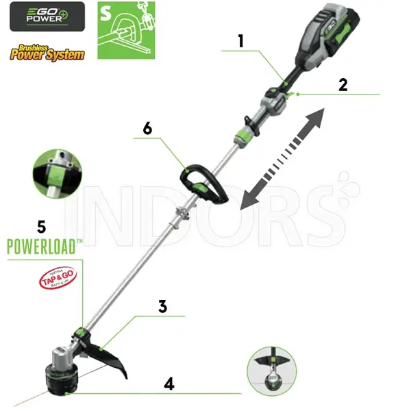 EGO ST 1400 E-ST - Battery-Powered Brush Cutter