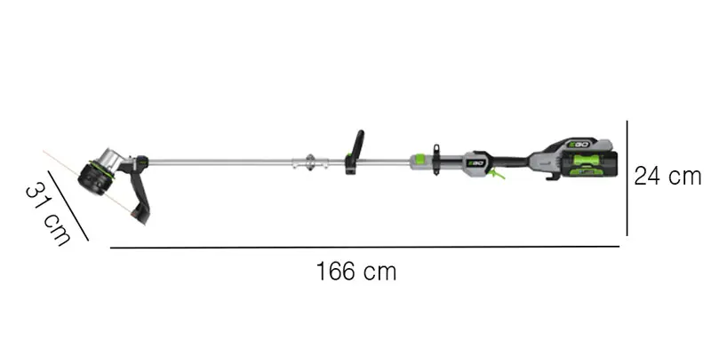 EGO ST 1610 E-T - Brushcutter Dimensions