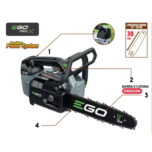 EGO CSX 3000 pruning chainsaw