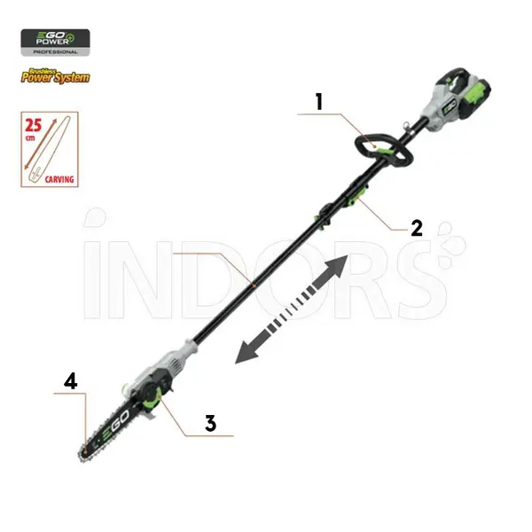 EGO PS 1000 E Telescopic Pruner 4 m