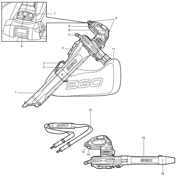 EGO LV 5004E - Vacuum/Blower Kit with Battery Kit