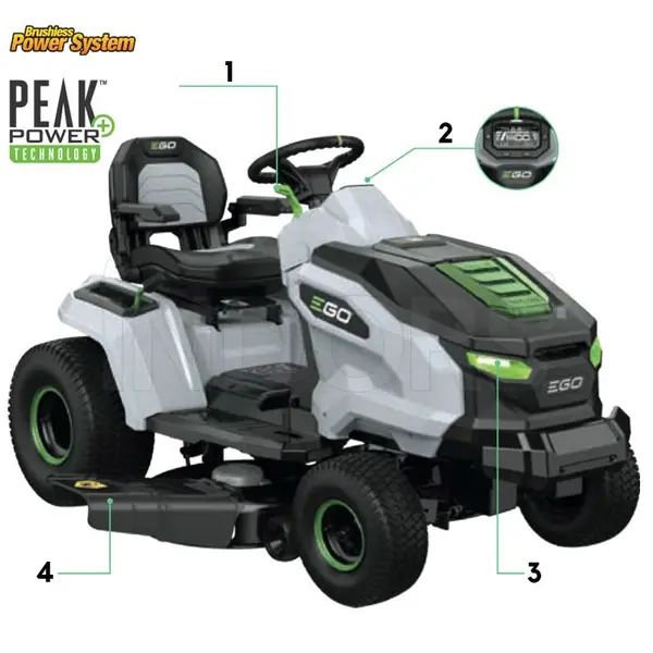 EGO KIT TR 4200 E T6 side discharge tractor