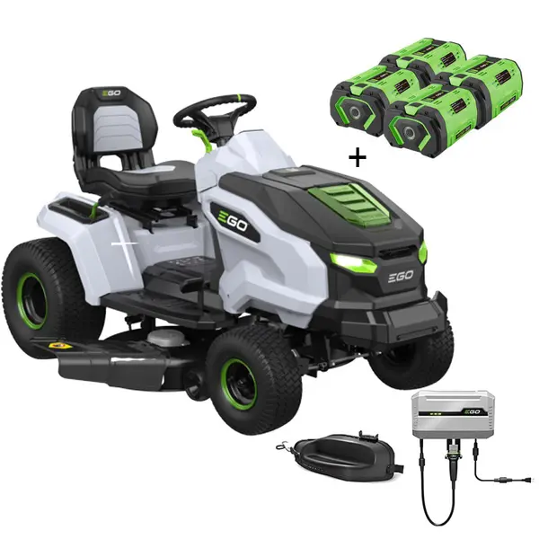 EGO TR 4200 E - T6 Tractor Kit with Battery Charger and 4 x 10 Ah Promo Kit