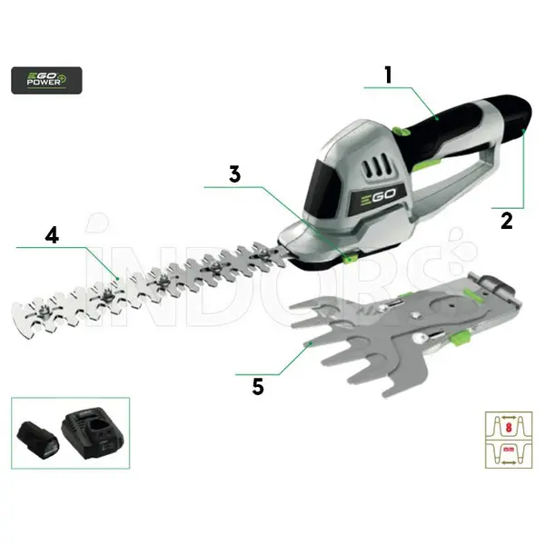 EGO CHT 2001 E - Battery-powered hedge trimmer and grass trimmer