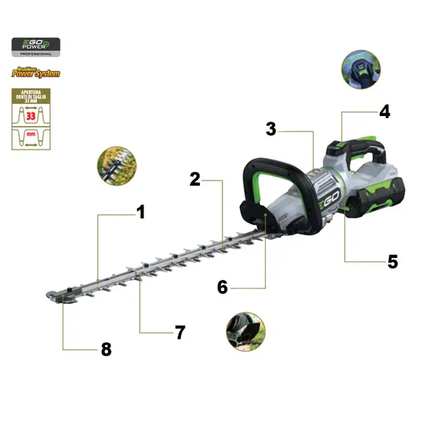 EGO HT 5110 E - 51 cm Battery-Powered Bidirectional Hedge Trimmer