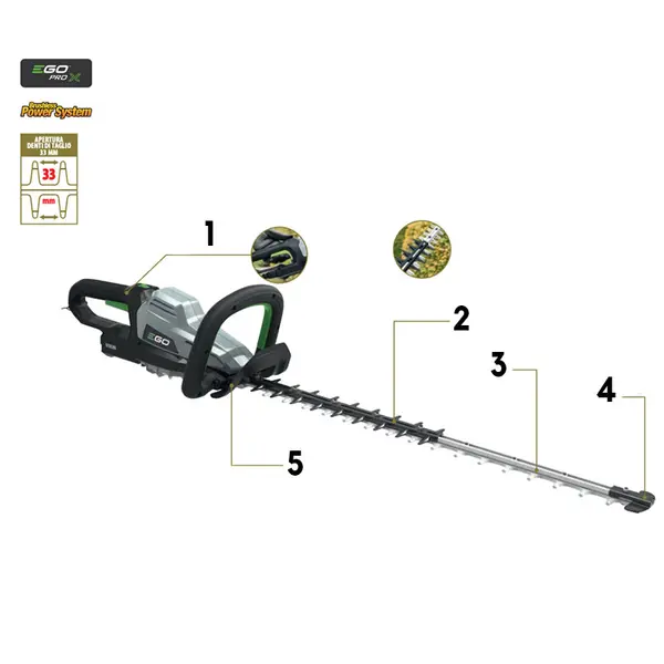 EGO HTX6500 - Professional Hedge Trimmer 65 cm Double-Sided Blades