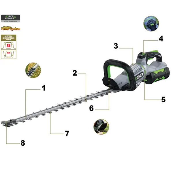 EGO HT 6510E - 65 cm 2-Speed Battery-Powered Hedge Trimmer
