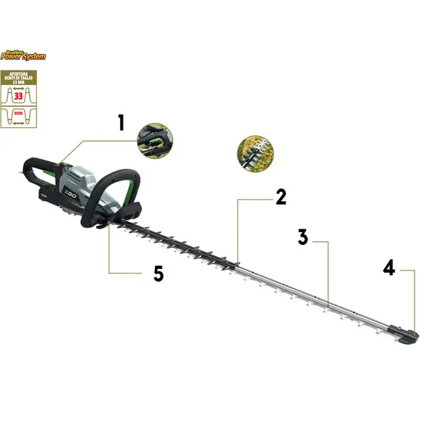 EGO HTX 7500 - Professional 75 cm Battery-Powered Hedge Trimmer