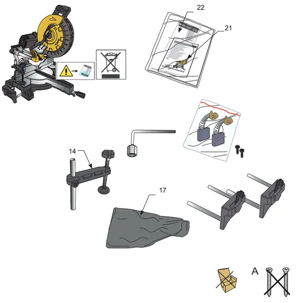 Standard Equipment Femi TR1030 DB/A radial mitre saw wood cutter