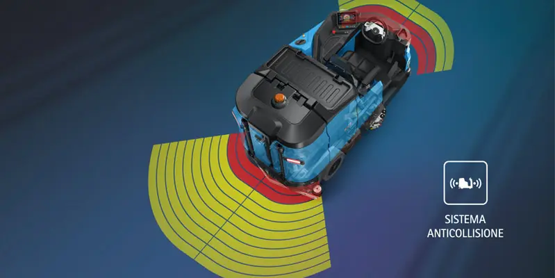 Fimap GMG floor scrubber dryer anti-collision system
