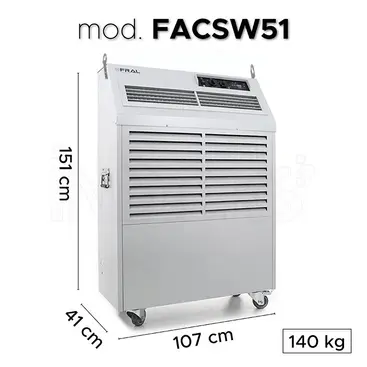 Measurements Fral FACSW22 - Professional Portable Air Conditioner