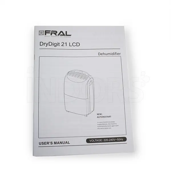 Fral DD21 Dehumidifier Instruction Manual